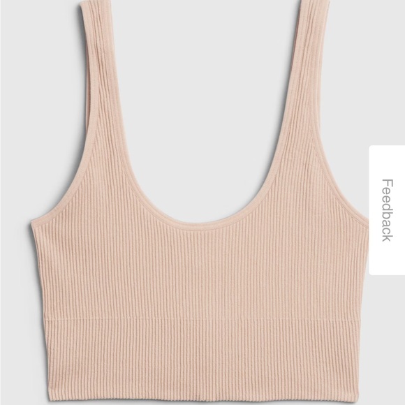 NWOT GAP Seamless Rib Bralette- Beige XL - Picture 3 of 6